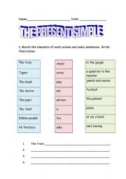 English Worksheet: Present simple