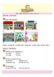 English Worksheet: Mr. Bean Goes to Town 3