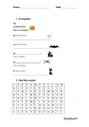 English worksheet: Halloween