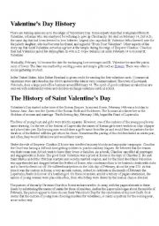 English worksheet: Valentines Day