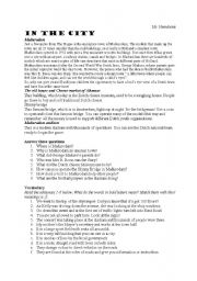 English Worksheet: reading