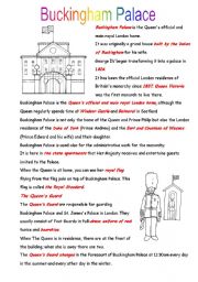 English Worksheet: Buckingham palace