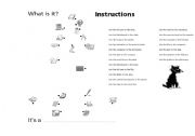 English worksheet: Following instructions