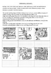 English Worksheet: TELLING THE TIME (READING EXERCISE)