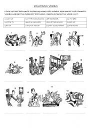 ROUTINES VERBS MATCHING EXERCISE