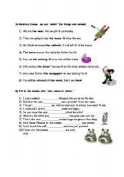 English Worksheet: relative clause