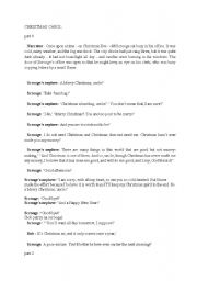 English Worksheet: Christmas carol- play