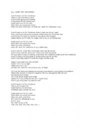 English Worksheet: songs for students