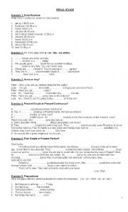 English Worksheet: Final Exam - Elementary Level