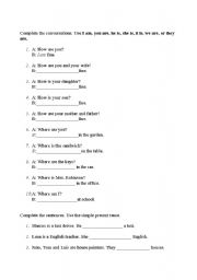 English worksheet: Level Test