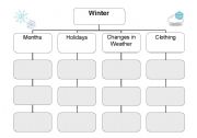 English Worksheet: Webbing Winter