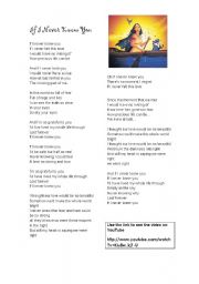 English Worksheet: Disney Song