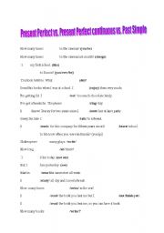 English worksheet: Present perfect vs Past simple