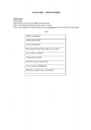 English worksheet: Present simple - 3rd person singular