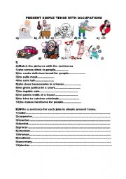 English Worksheet: smple present tense