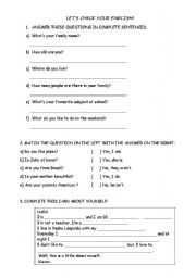English worksheet: Lets practice!