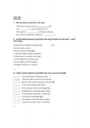 English worksheet: Last Kiss