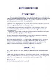 English Worksheet: reported speech