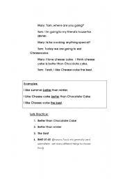 English Worksheet: A is better than B