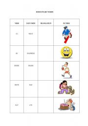 English Worksheet: irregular verbs