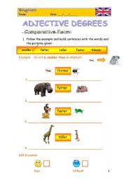 English Worksheet: Adjective Degrees