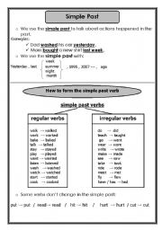 English Worksheet: Simple Past