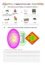 English Worksheet: Comparatives and Superlatives