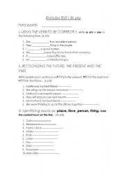 English Worksheet: English test to practice reading and simmple grammar skills