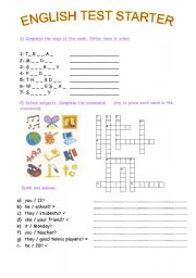 English Worksheet: english starter test