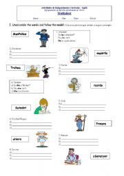 English Worksheet: Jobs- verb to be (interrogative/negative)