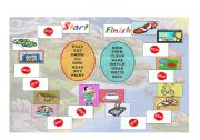 English Worksheet: verb game
