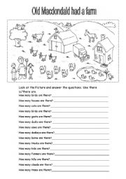 English Worksheet: Old Macdonald had a farm