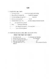 English Worksheet: CAN AND CANT