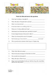 English Worksheet: The Simpsons Movie