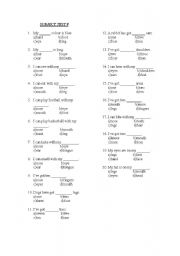 English Worksheet: body parts