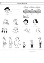 English Worksheet: Describing people