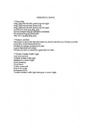 English Worksheet: Preschool Songs for Circle Time