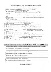 English Worksheet: INDEFINITE PRONOUNS