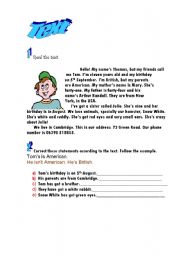 English Worksheet: Text