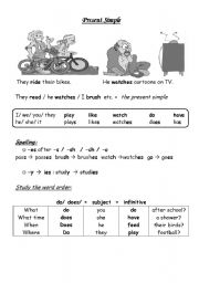 English Worksheet: Present Simple