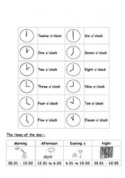 English worksheet: Time