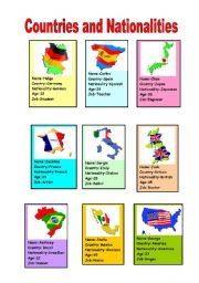 English Worksheet: Countries and Nationalities