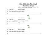 English Worksheet: Who Will Eat the Frog?