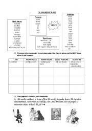 English Worksheet: talking about a job