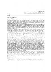 English Worksheet: Sherlock Holmes Reading