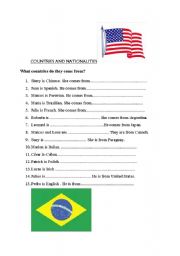 English worksheet: nationalities