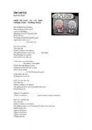 English worksheet: One last cry - Marina Elali