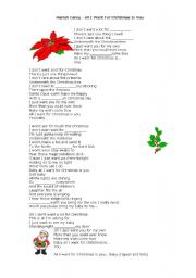 English worksheet: Christmas Song - Gap filling