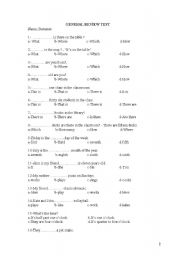 English Worksheet: general exam