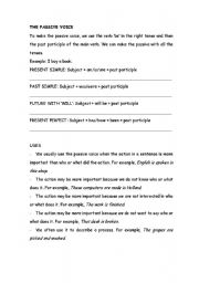 English Worksheet: The passive voice - uses